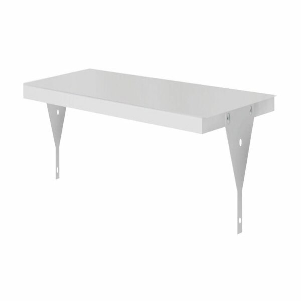 Ablageboden RAL 7035 995 x 500 x 30 mm mit Winkel.