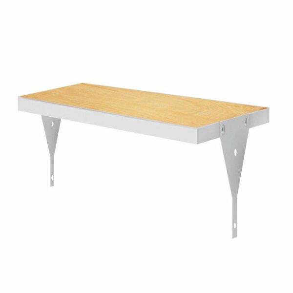 Auflageboden RAL 7035 995 x 500 x 30 mm mit Multiplex-Werkbankplatte.