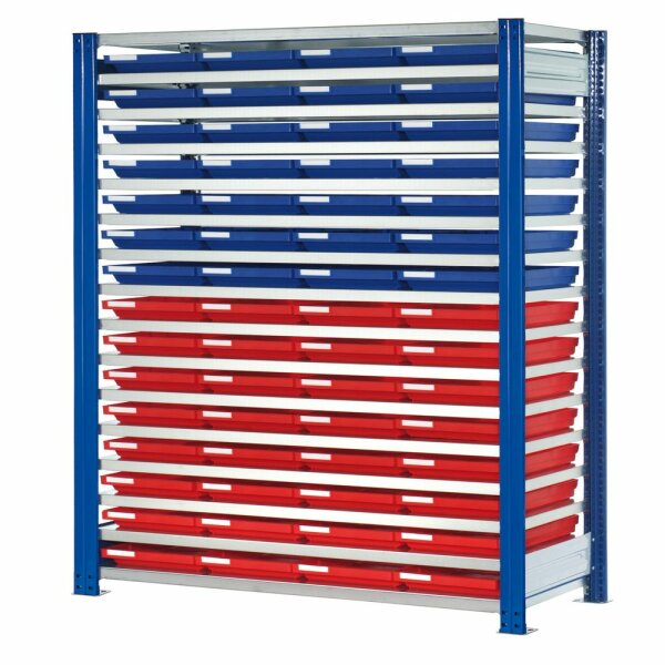 ®RasterPlan Steckregal mit Regalkästen Modell 21 2000 x 1000 x 400 mm GF. Inklusiv 60 x Größe 420.
