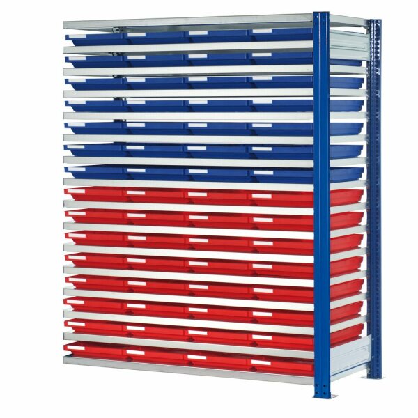 ®RasterPlan Steckregal mit Regalkästen Modell 21 2000 x 1000 x 300 mm AF. Inklusiv 60 Stück Größe 320.