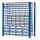 ®RasterPlan Steckregal mit Volumenkästen Modell 33 2000 x 1000 x 400 mm GF.  Inklusiv 40 Stück 400 x 113 x 85 mm 30 Stück 400 x 153 x 105 mm 12 Stück 400 x 235 x 145 mm taubenblau.