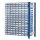 ®RasterPlan Steckregal mit Volumenkästen Modell 30 2000 x 1000 x 400 mm AF.  Inklusiv 120 Stück 400 x113 x 85 taubenblau.