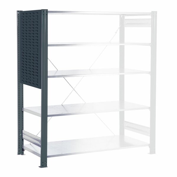®RasterPlan Regalseitenwand Schlitzplatte RAL 7016 H1000 x B 450 mm. incl. Befestigung.