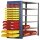 ®RasterPlan Regalseitenwand Schlitzplatte RAL 5010 H2000 x B 450 mm. incl. Befestigung.