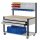 Mobile Arbeitsstation RAL 7035/7016 1730 x 1000 x 500 mm 3 Schubladen Schlitzplatte.