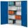 Systemschrank Serie 500 RAL 7035/5010 H1950 x B1000 x T500 mm.. Vollblechtüren 4 Fachböden verzinkt.