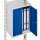 Ordnerschrank H 400 mm schmal RAL 7035/5010. Für ErgoPlus Steharbeitsplatz.