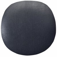 ErgoPlus Stehhilfe mit Rückenlehne Gestell tiefschwarz  Polster / Bezug Skai schwarz.
