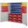 Großraumschrank Modell 10 RAL 7035 1950 x 1130 x 590 mm. Türinnenseite: ®RasterPlan Schlitz-/Lochplatten inklusiv Lagersichtkasten 9 x Größe 2 42 x Größe 6 ,40 x Größe 7 32 x Größe 8