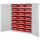 Großraumschrank Modell 13RAL 7035 1950 x 1130 x 590 mm. Türinnenseite: ®RasterPlan Lochplatten inklusiv Lagersichtkasten 21 x Größe 2.