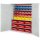 Großraumschrank Modell 14RAL 7035 1950 x 1130 x 590 mm. Türinnenseite: ®RasterPlan Lochplatten inklusiv Lagersichtkasten 9 x Größe 2 5 x Größe 3 14 x Größe 5 14 x Größe 6 10 x Größe 7.