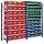 ®RasterPlan Steckregal mit Lagersichtkästen Mod 16 2000 x 2000 x 400 mm GF und AF RAL 5010. Inklusiv 32 x Größe 3 20 x Größe 4 36 x Größe 5.