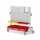 RasterMobil Gr. 4 RAL 7035 H1580 x B1000 x T500 mm. 1 x Werkzeughaltersortiment 12-teilig 1 x Formularhalter A4 1 x Lagersichtkastenhalter 990 mm 8 x Lagersichtkästen Größe 7 3 x Lagersichtkästen Größe 2.