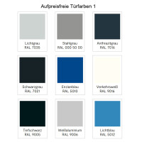 C+P Schulspind 1630x1200x500 mm (HxBxT), 4 Abteile, Füße, Korpusfarbe: Verkehrsweiß RAL 9016, Türfarbe: Goldgelb RAL 1004