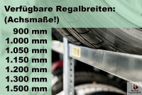 SCHULTE Reifenregal Grundregal 1500x1150x400 mm verzinkt 2 Lagerebenen mit je 150 kg Tragkraft
