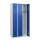 C+P Spind/Garderobenschrank Basis PLUS, 3 Abteile, 1850/1950 x 900 x 500 mm (HxBxT) RAL 7035 lichtgrau-RAL 7016 anthrazitgrau-Zylinderschloss-Sockel