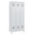 C+P Spind/Garderobenschrank Basis PLUS, 3 Abteile, 1850/1950 x 900 x 500 mm (HxBxT) RAL 7035 lichtgrau-RAL 7016 anthrazitgrau-Zylinderschloss-Sockel