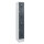 C+P Spind/Garderobenschrank Basis PLUS, 1 Abteil, doppelstöckig 1850/1950 x 300 x 500 mm (HxBxT) RAL 7035 lichtgrau-RAL 7016 anthrazitgrau-Zylinderschloss-Füße