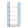 Evoracks Grundregal Stecksystem 2000x1000x400 mm, Holzböden, 680 kg Tragkraft, Blau/lichtgrau