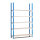 Evoracks Grundregal Stecksystem 2000x1250x300 mm, Holzböden, 570 kg Tragkraft, Blau/lichtgrau
