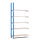 Evoracks Anbauregal Stecksystem 2000x1000x300 mm, Holzböden, 680 kg Tragkraft, Blau/lichtgrau