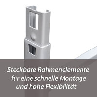 Evoracks Kleiderstangen Anbauregal Stecksystem 2400x1500x600 mm, 240 kg Tragkraft, lichtgrau