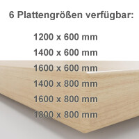 BISLEY Tischplatte 1800 x 800 x 25 mm, 018 kendal eiche
