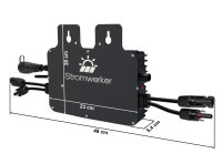 Balkonkraftwerk 800 Watt Komplettset Mikrowechselrichter + 2x Solarpanel JA SOLAR 445 Watt, bifazial, Full Black 0% MwSt