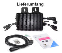 Balkonkraftwerk 800 Watt Komplettset Mikrowechselrichter + 2x Solarpanel JA SOLAR 445 Watt, bifazial, Full Black 0% MwSt