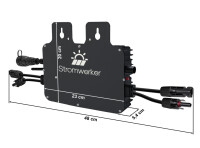 Balkonkraftwerk 800 Watt Komplettset Mikrowechselrichter + 2x Solarpanel JA SOLAR 450 Watt, bifazial, Full Black 0% MwSt