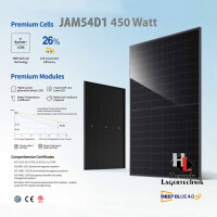 Balkonkraftwerk 800 Watt Komplettset Mikrowechselrichter + 2x Solarpanel JA SOLAR 450 Watt, bifazial, Full Black 0% MwSt