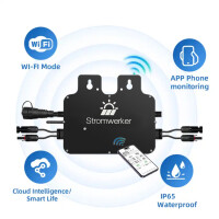 Balkonkraftwerk 800 Watt Komplettset Mikrowechselrichter + 2x Solarpanel TCL 450 Watt, bifazial, 0% MwSt.