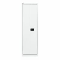 Bisley Flügeltürenschrank Universal, 4 Fachböden, 5 OH, B 600 mm, Farbe verkehrsweiß