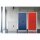 Bisley Flügeltürenschrank Universal, 4 Fachböden, 5 OH, B 600 mm, Farbe Korpus lichtgrau, Türen oxfordblau
