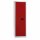 Bisley Flügeltürenschrank Universal, 4 Fachböden, 5 OH, B 600 mm, Farbe Korpus lichtgrau, Türen kardinalrot