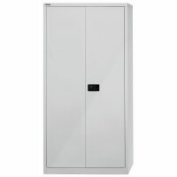 Bisley Flügeltürenschrank Universal, 4 verzinkte Fachböden, 5 OH, Farbe lichtgrau