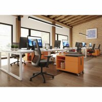 Bisley Note Caddy, Schubladen links, B 800 mm, Farbe: silber