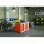 Rollcontainer Note™ mit Griffleiste, 1 Universalschublade, 1 HR-Schublade, Farbe silber
