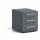 Rollcontainer Note™ mit Griff, 3 Universalschubladen, Farbe anthrazitgrau