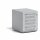 Rollcontainer Note™ mit Griff, 3 Universalschubladen, Farbe lichtgrau
