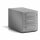 Rollcontainer Note™ mit Griff, 3 Universalschubladen, Farbe silber