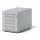 Rollcontainer Note™ mit Griff, 3 Universalschubladen, Farbe lichtgrau