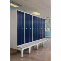 Bisley MonoBloc™ Garderobenschrank, 3 Abteile, je 1 Fach, Farbe lichtgrau