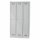 Bisley MonoBloc™ Garderobenschrank, 3 Abteile, je 1 Fach, Farbe lichtgrau