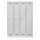 Bisley MonoBloc™ Garderobenschrank, 4 Abteile, je 1 Fach, Farbe lichtgrau