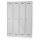 Bisley MonoBloc™ Garderobenschrank, 4 Abteile, je 1 Fach, Farbe lichtgrau