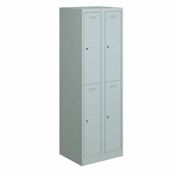 Primary Locker, 4 Abteile, je 1 Fach, Farbe lichtgrau