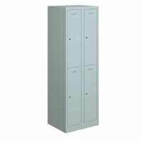 Primary Locker, 4 Abteile, je 1 Fach, Farbe lichtgrau