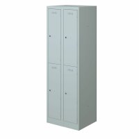Primary Locker, 4 Abteile, je 1 Fach, Farbe lichtgrau