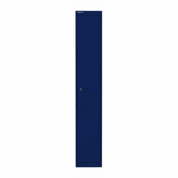 Bisley Garderobenschrank Office, 1 Abteil, 1 Fach, T 305 mm, Farbe oxfordblau